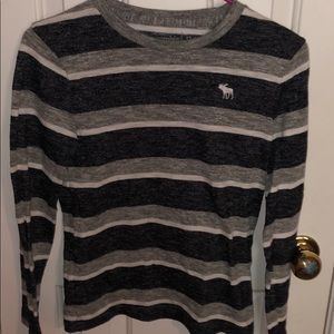 abercrombie kids Shirts & Tops - Abercrombie kids grey striped long sleeve shirt abercrombie kids Shirts & Tops - Abercrombie kids grey striped long sleeve shirt